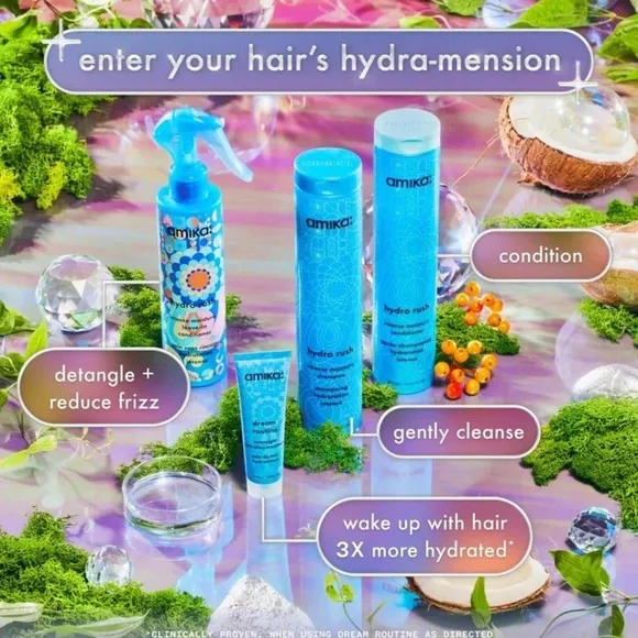 COPY - Amika Hydro Rush Intense Moisture Shampoo and Conditioner LITERS Leave-i… - Picture 8 of 9